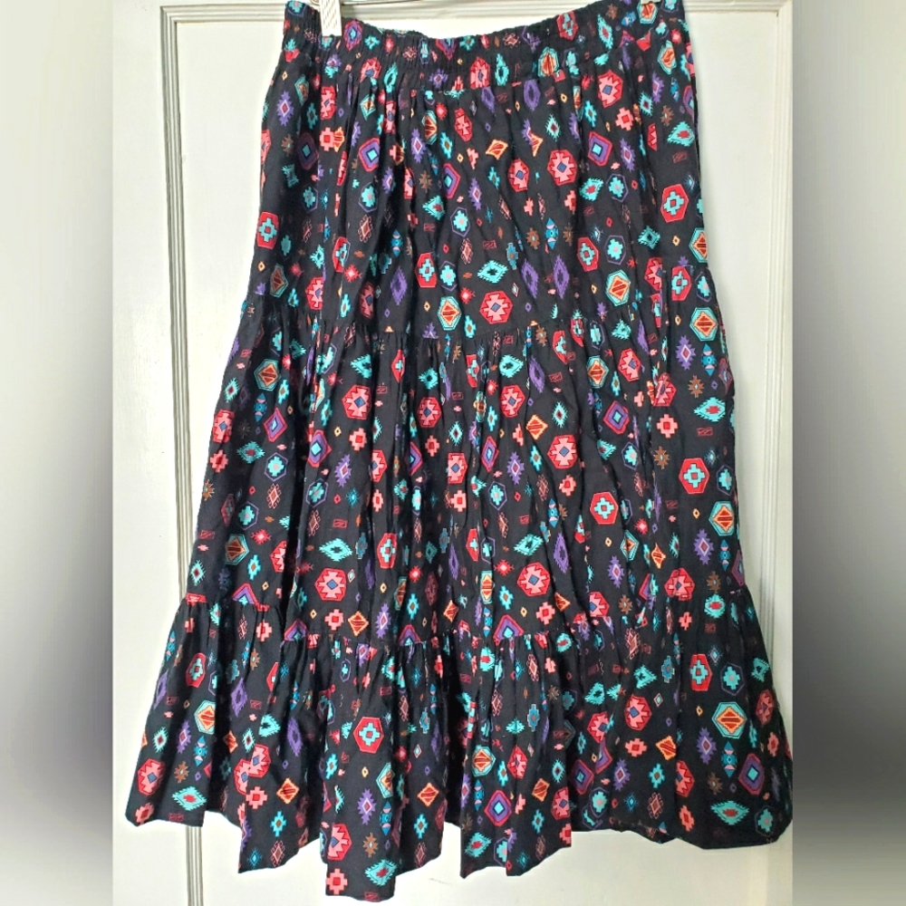 Vintage Roper Ruffled Aztec Skirt ππ€ π